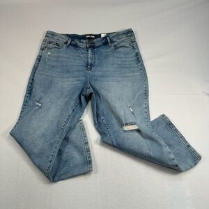 DKNY Jean Capris Womens Plus Size 18W Light Blue Flare Leg High Rise